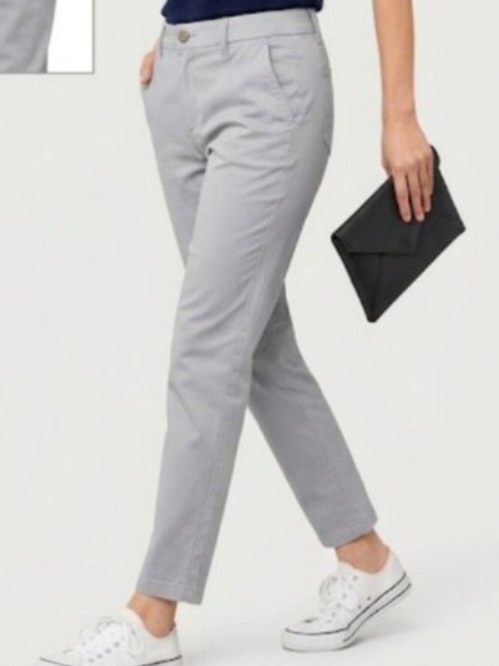 "Jones New York" "Signature" Misses Size 4 Light Khaki Straight Leg Pants